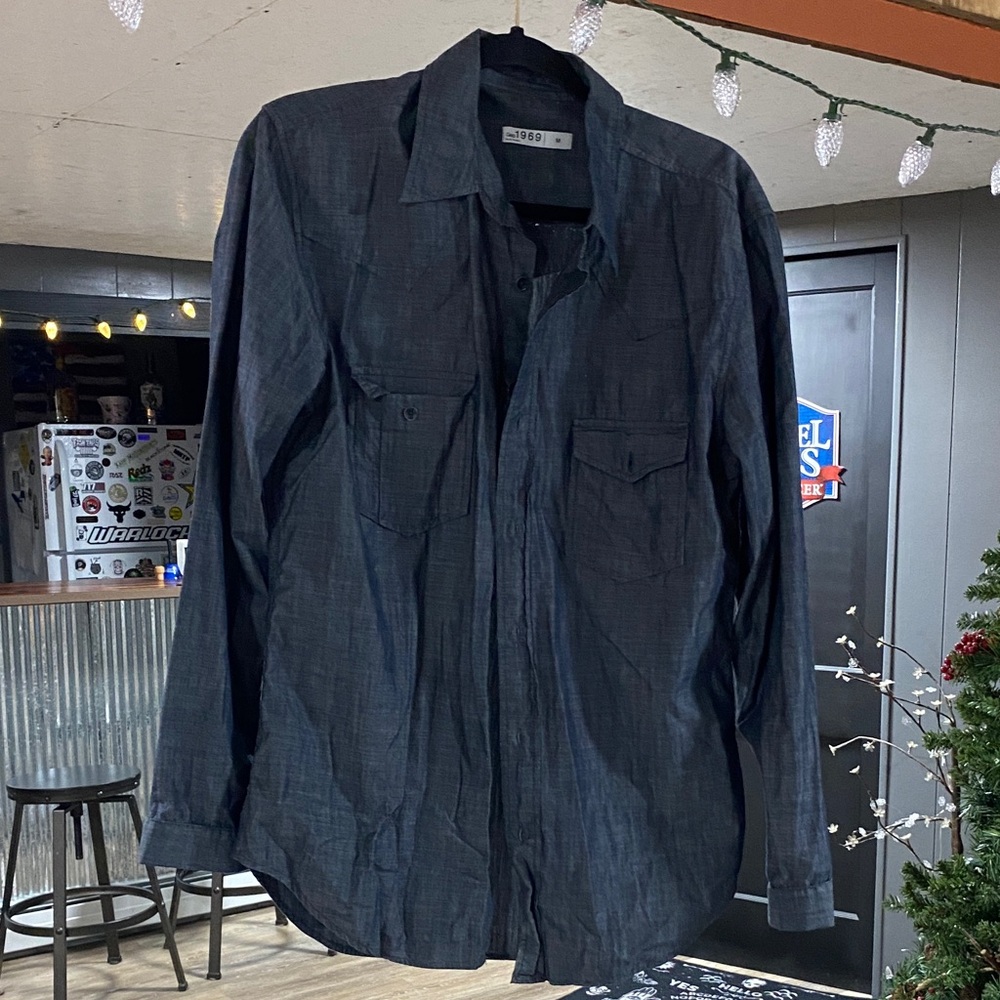 GAP Charcoal Button-Up Shirt